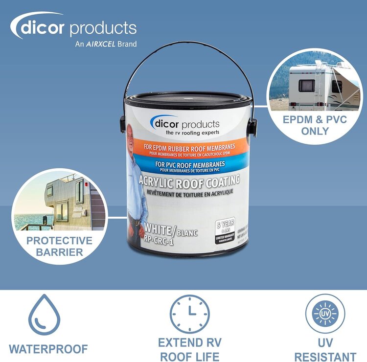 Dicor Dicor Rubber Roof Acrylic Coating White