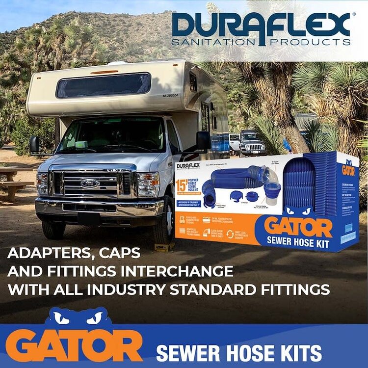 Duraflex Sewer Hose; Gator; 15 Foot Extended Length 24 Mil