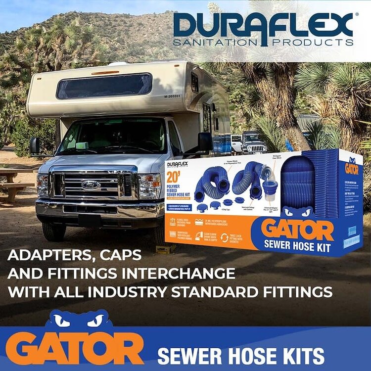 Duraflex Sewer Hose; Gator; 30 Foot Extended Length 24Mil