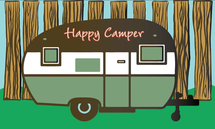 Kittrich Mat Happy Camper