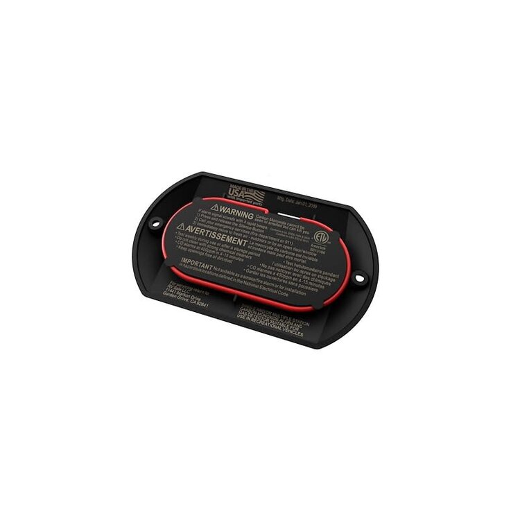 RV Safe Propane Leak Detector Black Surface Mount