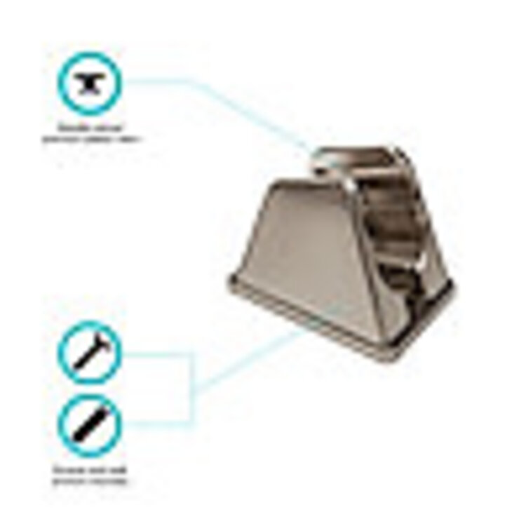 Dura Faucet Shower Head Mount; Wall Mount; Two Position; Without Swivel; Bronze Plated; 1-1/2 Inch Width x 2-1/4 Height Footprint; With Mounting Screws And Wall Anchors