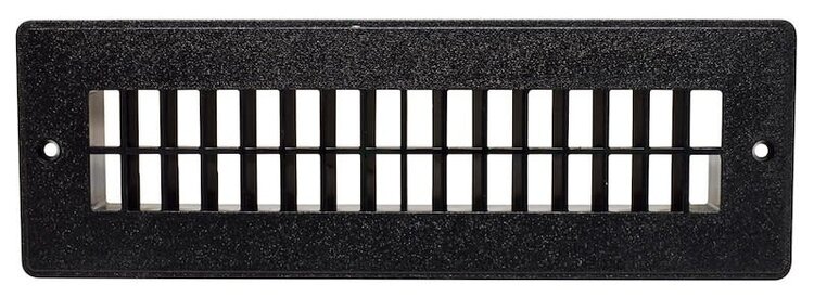 Valterra Heating/ Cooling Register; Floor Mount; 2-1/4 Inch Width x 10 Inch Length; 2-Hole; Black
