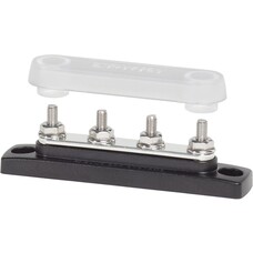 Blue Sea Systems 100 Amp Bus Bar 4 Connections with Cover 10-32 Studs