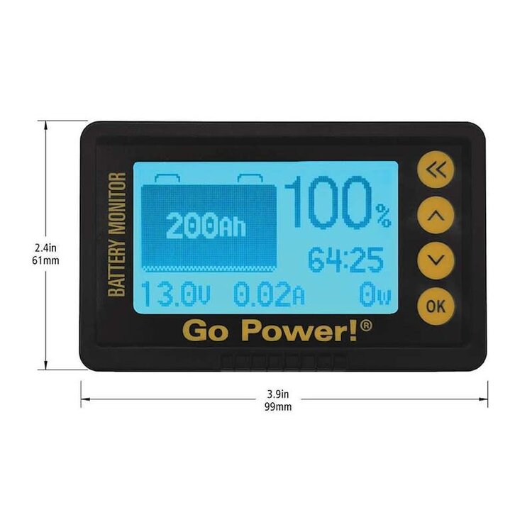 Go Power Battery Monitor Kit with 25' of Cable