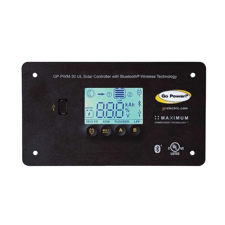 Go Power 30A PWM Digital Controller w. usb Dual Bank