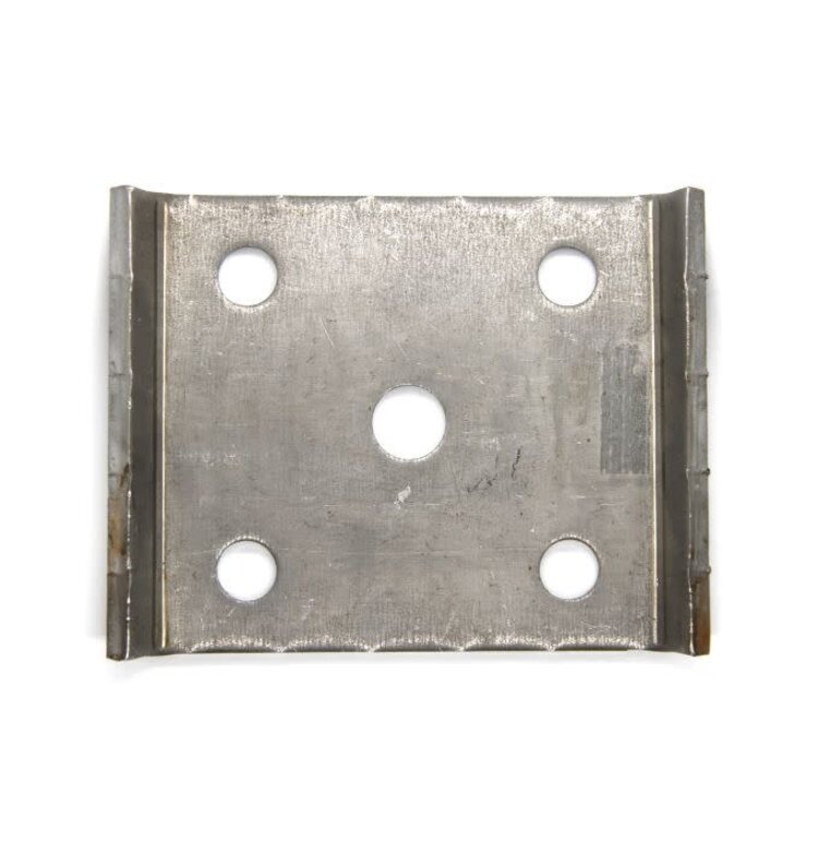 2 3/8" tie plate for 1/2" U-bolt and 2" spring