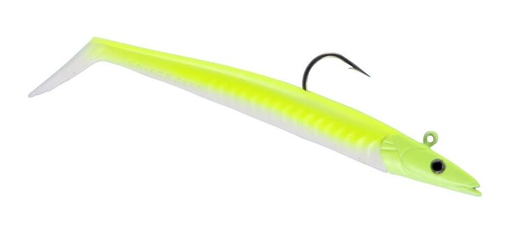 Savage Gear Savage Gear Sand Eel – 6″, 1-1/2oz ~ Charteuse White