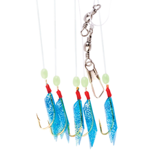 Eagle claw Eagle Claw Luminous Blue Wing Sabiki Rig ~ 5/string