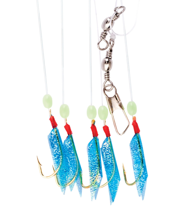 Eagle claw Eagle Claw Luminous Blue Wing Sabiki Rig ~ 5/string