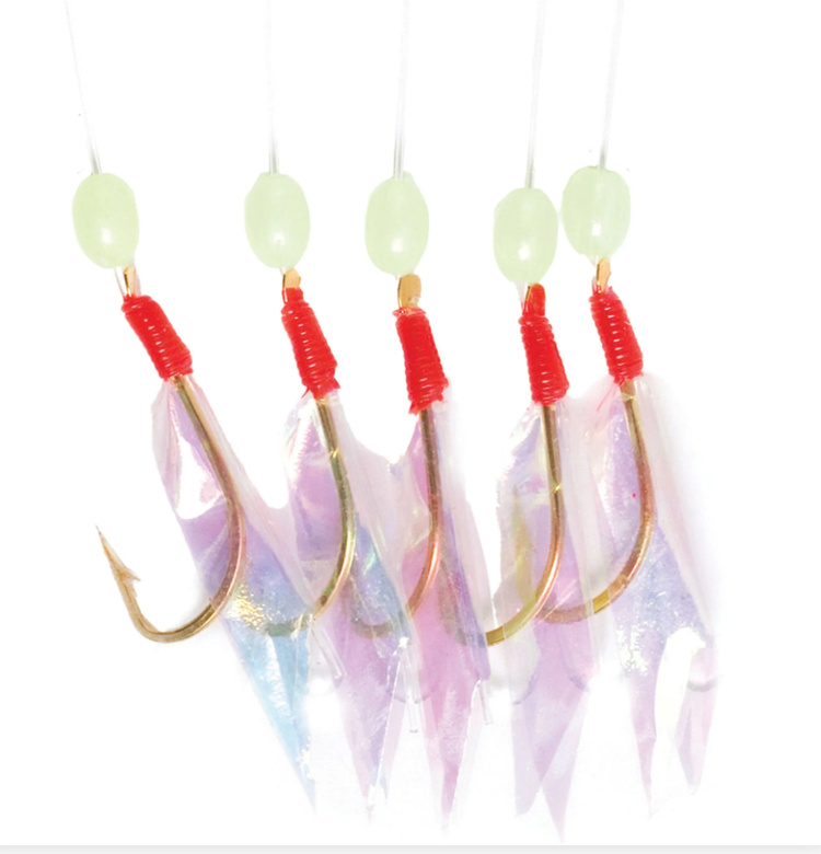 Eagle claw Eagle Claw Uretthane Aurora Wing Sabiki Rig ~ 5/string