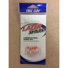 Eagle claw Eagle Claw Luminous Wing Sabiki Rig, 5/string ~ Fluorescent Red