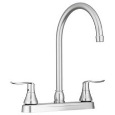 Dura Faucet J-spout kitchen faucet satin-nickle
