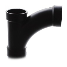 Lasalle Bristol Sewer Waste Valve Fitting; Long Turn Wye; 1-1/2 Inch Hub; 1/8 Inch Bend; ABS Plastic