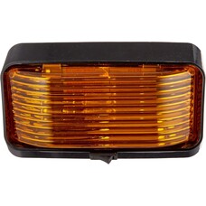 Porch Light Amber Lens Black Base