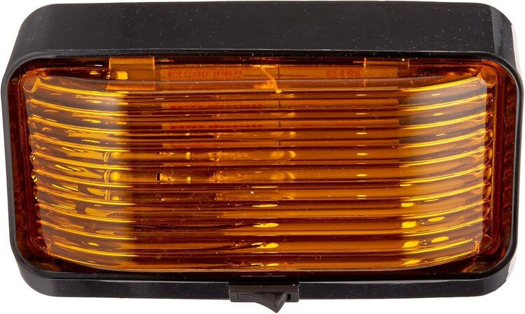 Porch Light Amber Lens Black Base