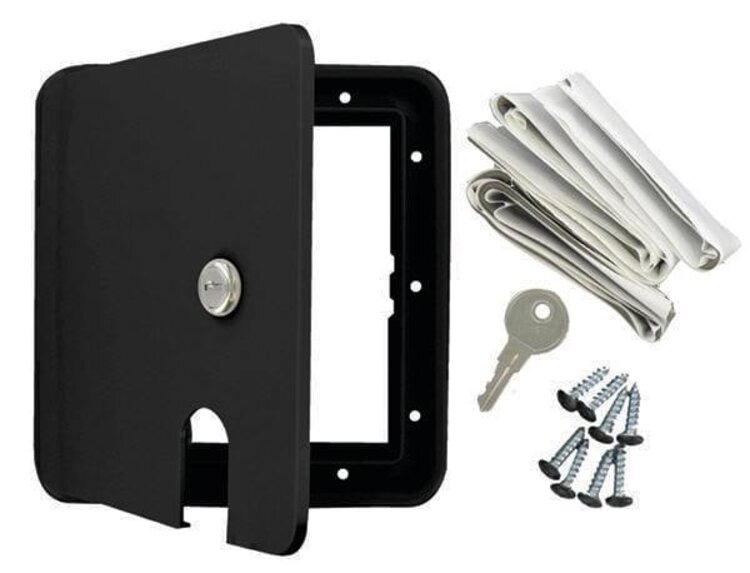 Valterra Electrical Cord Hatch; Electrical Hatch Black