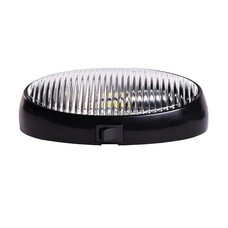 Arcon Porch Light; LED Bulb; 12 Volt; Oval; Clear Lens; Black Base; Single; With Switch Arcon Porch Light; LED Bulb; 12 Volt; Oval; Clear Lens; Black Base; Single; With Switch