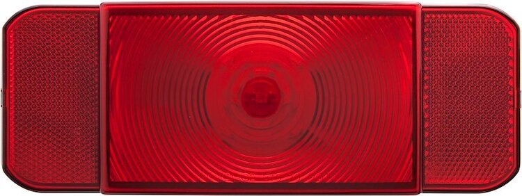 Optronics Trailer Light; Stop/ Turn/ Tail Light; LED; Rectangular Passenger Side; Black Base