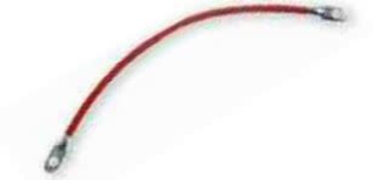 East Penn Battery Cable; Deka; Eyelet Terminal; Switch To Starter; Red Positive; Copper; 18 Inch Length; 2 Gauge