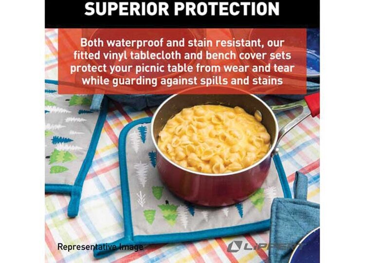 Lippert LIPPERT 3 PC PICNIC TABLE COVER SET-PATCHWORK PRINT