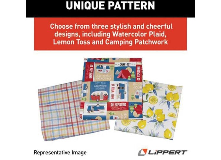Lippert LIPPERT 3 PC PICNIC TABLE COVER SET-PATCHWORK PRINT