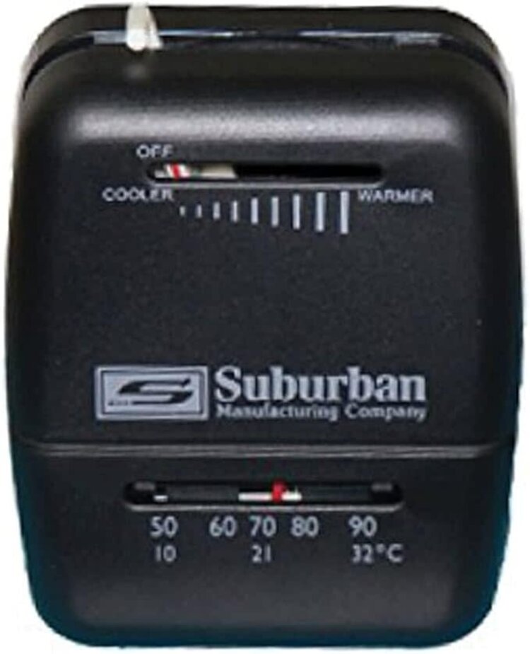 Thermostat heat only black