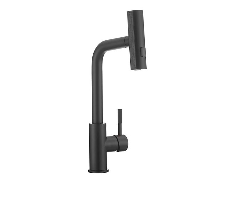 Dura Faucet Faucet; Used For Kitchen; Single Piece Deck Mount; Rainfall Pull Out Spout; Lever Type