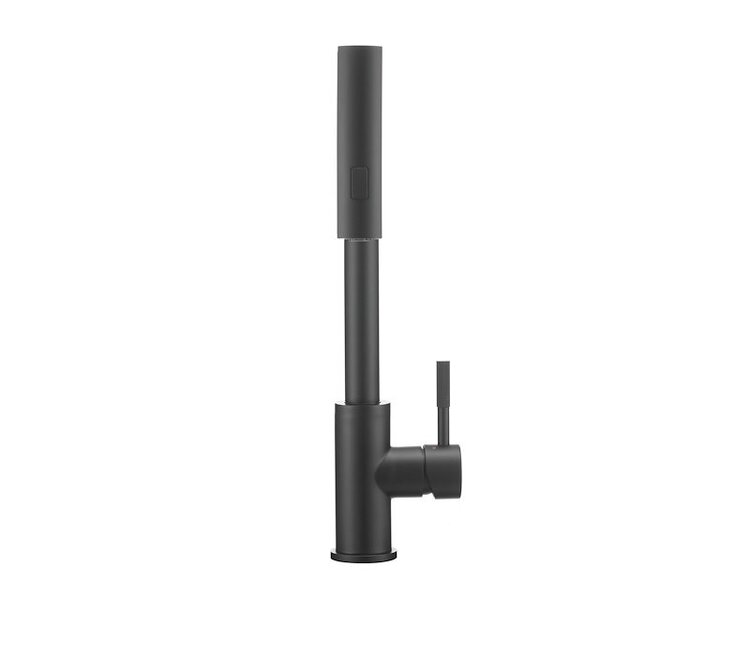 Dura Faucet Faucet; Used For Kitchen; Single Piece Deck Mount; Rainfall Pull Out Spout; Lever Type