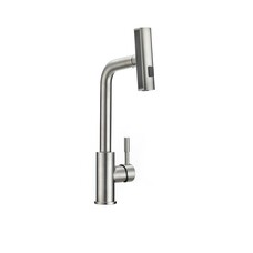 Dura Faucet Single Piece Deck Mount; Rainfall Pull Out Spout; Lever Type Satin Nickle