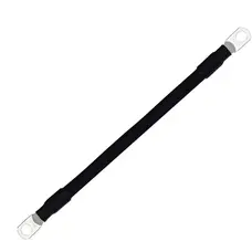 East Penn Battery Cable; Deka; Eyelet Terminal; Switch To Starter; Black Negative; Copper; 18 Inch Length; 2 Gauge