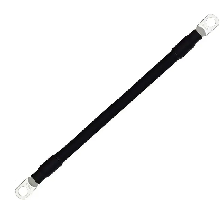 East Penn Battery Cable; Deka; Eyelet Terminal; Switch To Starter; Black Negative; Copper; 18 Inch Length; 2 Gauge