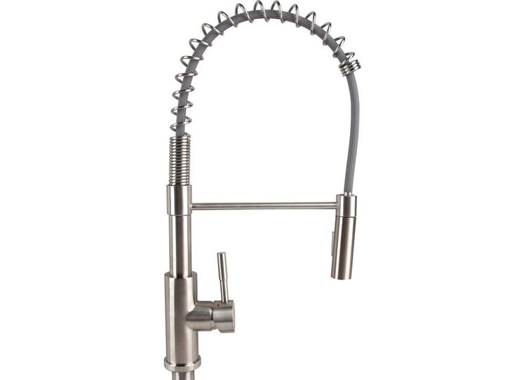 Dura Faucet STREAMLINE COIL PULL-DOWN RV KITCHEN FAUCET - BRUSHED SATIN NICKEL