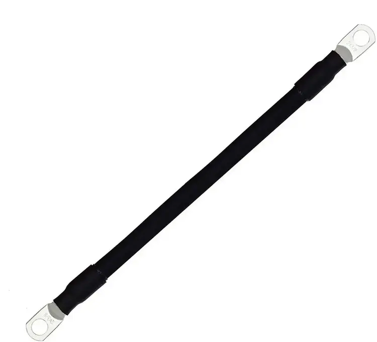 East Penn Battery Cable; Deka; Eyelet Terminal; Switch To Starter; Black Negative; Copper; 24 Inch Length; 2 Gauge