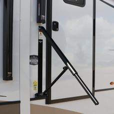 MOR/ryde Entry Step Hand Rail; Safe-T-Rail; Use With RV Steps; Short; 48 Inch Telescopic Length; Extends 34 Inch Length From RV Wall; Not Illuminated