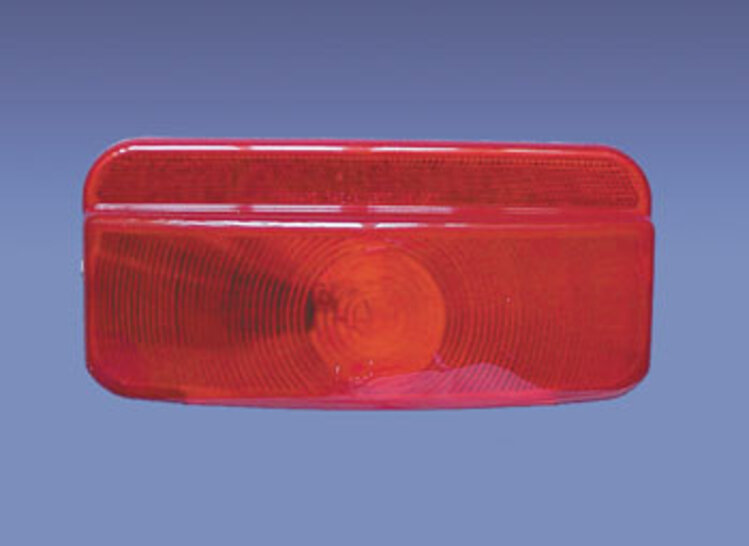creative products Tail Light Assembly; Command ®; Incandescent; Red Lens; White With License Plate Bracket