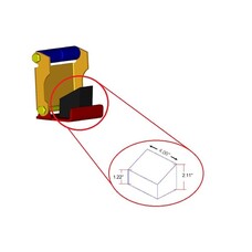 BAL NORCO Slide Out Stop; Used With Accu-Slide Slide Out System; Block Type; 4 Inch