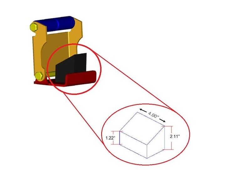 BAL NORCO Slide Out Stop; Used With Accu-Slide Slide Out System; Block Type; 4 Inch