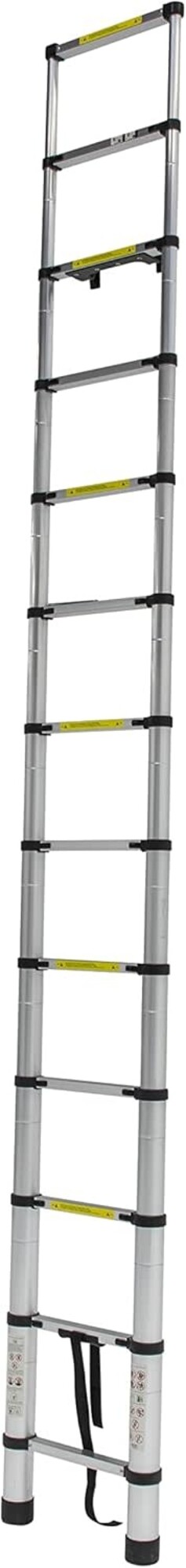 Lippert Utility Ladder; On-The-Go™; Vehicle Mounted Universal When Equipped With Ladder Receiver; Telescoping; 12 Foot 6 Inch Height