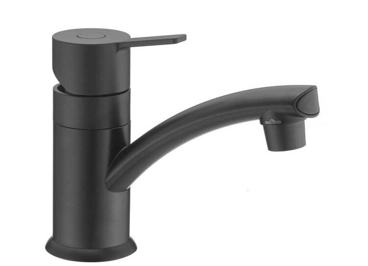 Dura Faucet MODERN SINGLE LEVER CENTERSET RV LAVATORY FAUCET - MATTE BLACK