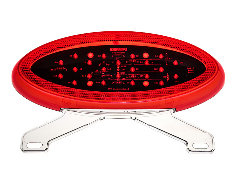 COMMAND TAIL LIGHT, LED RED OVAL SURFACE MOUNT, LICENSE BRACKET, W/REFLEX