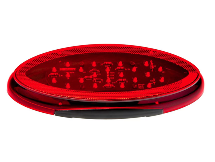 COMMAND Trailer Light; Command ®; Stop/ Turn/ Tail Light; LED Bulb; Elliptical Shape; Red; 9-1/2 Inch x 4 Inch x 1.1 Inch; With Reflex; Non-Submersible; Single