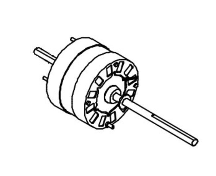 Air Conditioner Condenser Fan Motor; Replacement For Coleman Models 6633/ 46413; 5.12 Inch Diameter; Outside
