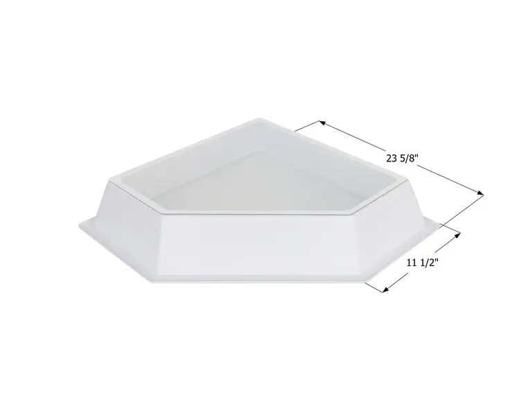 Skylight Inner Dome; For Skylight Part Number NSL229; Neo-Angle; 21-1/2 Inch Length x 10 Inch Width Opening; 23-5/8 Inch Length x 11-1/2 Inch Width