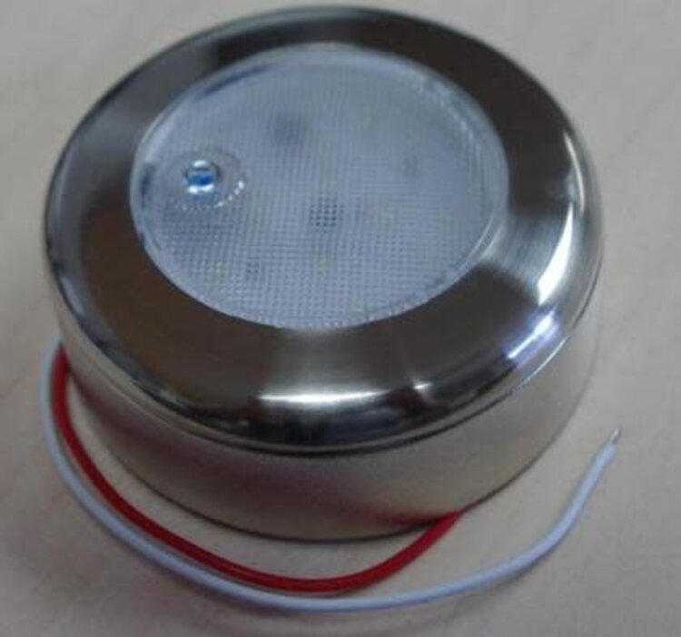 Kaper LIGHT, LED 3" PUSH BUTTON LENS LIGHT IN SLIDE OUTS AND UNDERMOUNT CABINETS