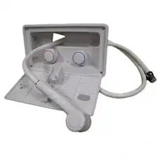 ITC Shower - Exterior / Wash Down Kit - Artic White w/White Handles