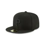New Era Gorra New Era  Pittsburgh Pirates Authentic Collection 59Fifty - Black / Black