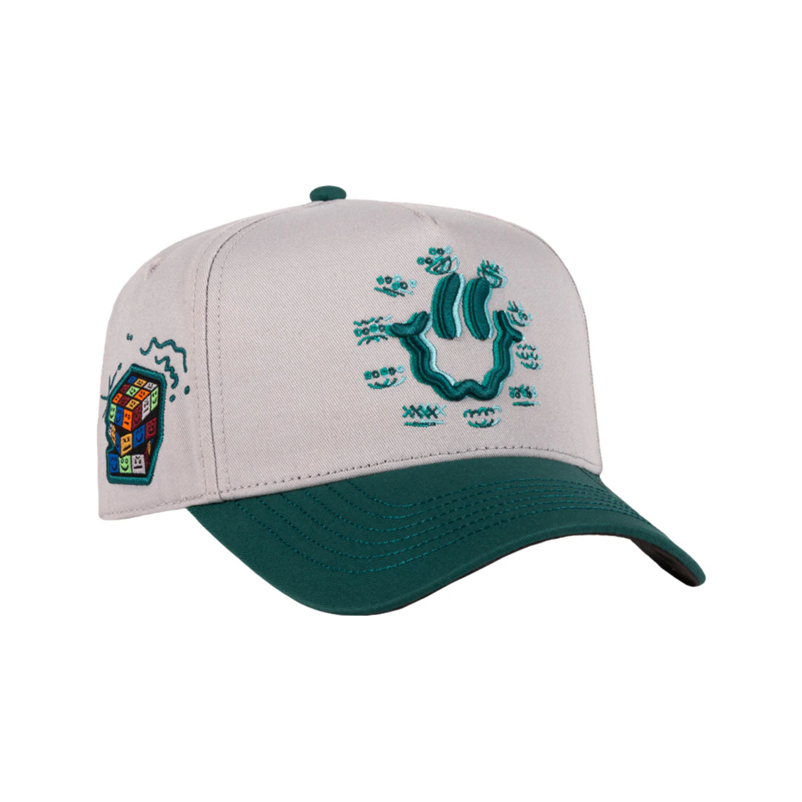JC Hats Gorra JC Hats Happy Face - Gray / Turquoise