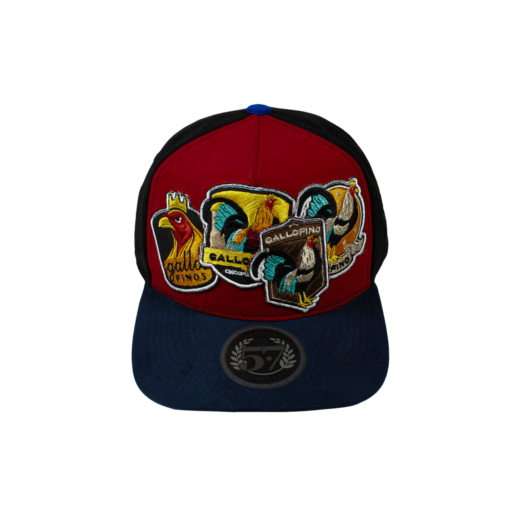 Cincopunto7 Gorra 5.7 Parches Gallo Fino-Black/Red