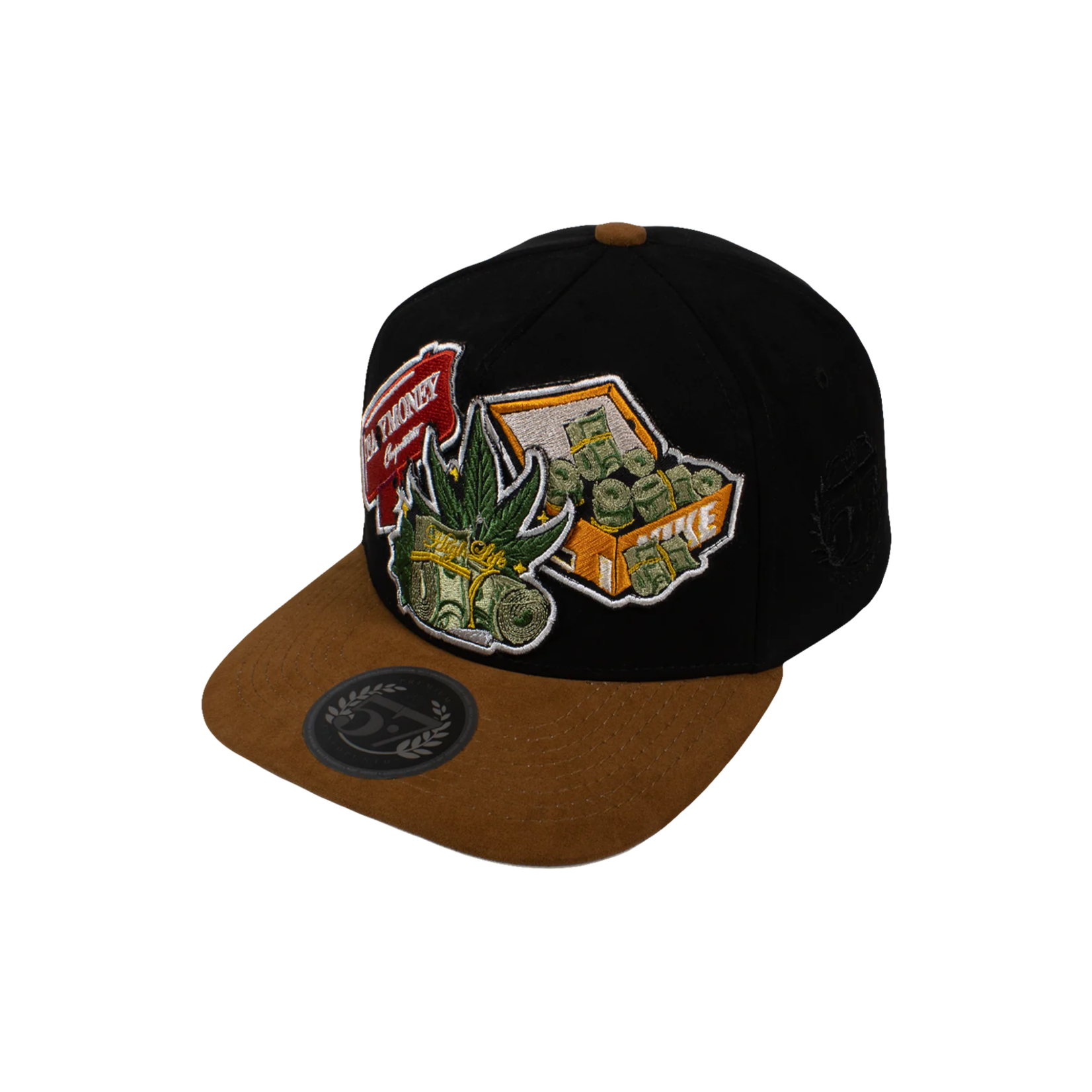 Cincopunto7 Gorra 5.7 Parches Easy Money-Black/Camel